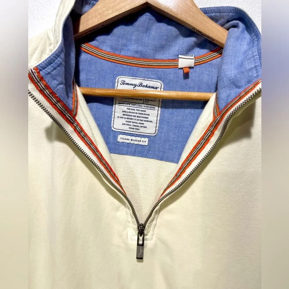 Tommy Bahama Sweatshirt beige beach Resort Wear men’s L